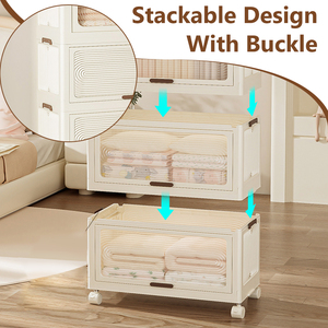 DAYOOH Multi-Size Easy to Install Bedroom Closet Clothing Organizer Foldable Movable Kids <strong>Baby</strong> Cloth Storage Cabinet Wardrobe - Product Image 4