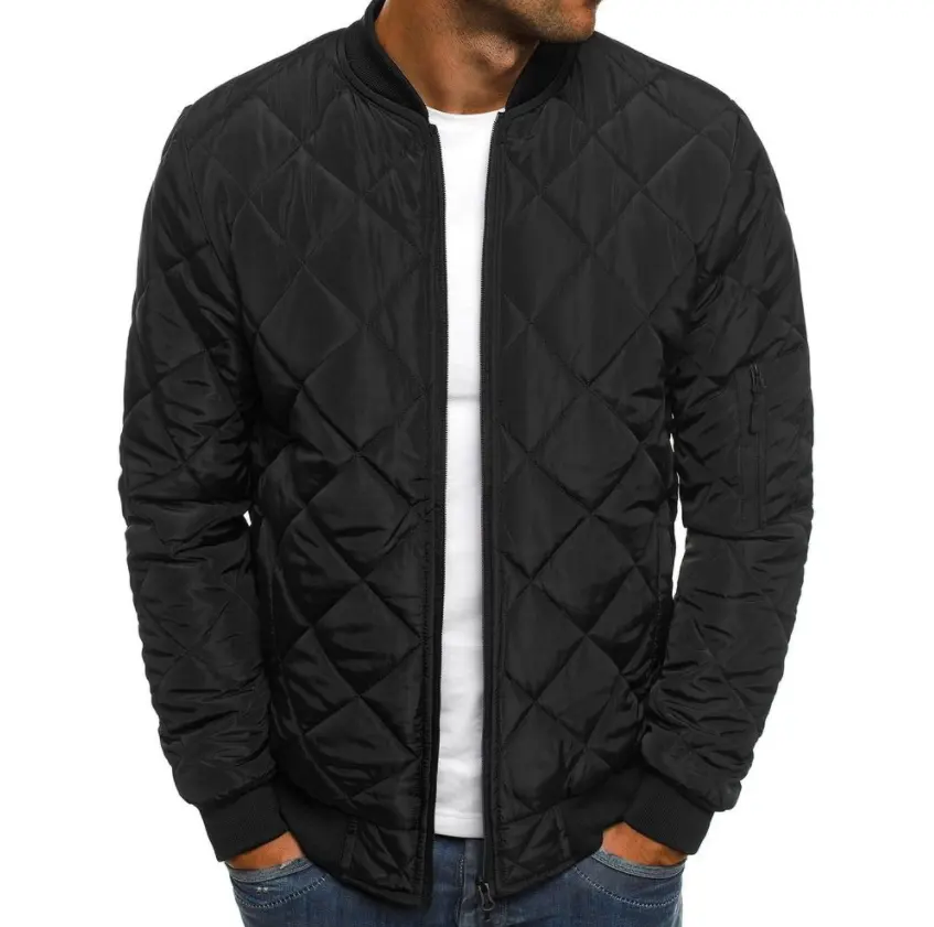 2022 Thin slim fit bomber zipper high quality casual fall fashion men ' s jackets jaqueta inverno chaqueta acolchada