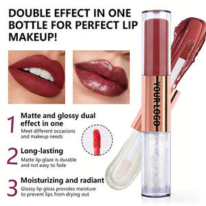 Maquillage en gros sous marque privée : Gloss à lèvres hydratant <span class=keywords><strong>double</strong></span> embout, fini mat et pailleté, non-collant et longue tenue - Product Image 4