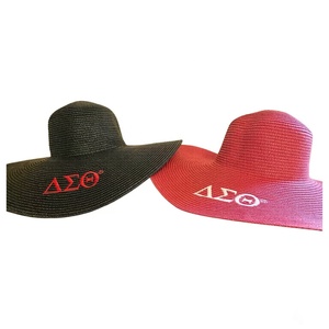 Cappello da Spiaggia Personalizzabile Delta SGR Zeta OES con Lettere Greche, Pieghevole, Protezione UV, Visiera in Paglia - Product Image 4
