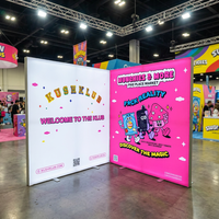 Stand d'exposition modulaire portable 10x10, pliable, en aluminium et tissu, pour salons professionnels