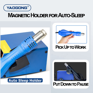 Estación <span class=keywords><strong>de</strong></span> Desoldadura y Retrabajo SMD con <span class=keywords><strong>Pistola</strong></span> <span class=keywords><strong>de</strong></span> <span class=keywords><strong>Calor</strong></span> <span class=keywords><strong>de</strong></span> Aire Caliente YAOGONG 886D con Suspensión Automática, Termostato, Cautín 936 y Herramientas <span class=keywords><strong>para</strong></span> Reparación <span class=keywords><strong>de</strong></span> Teléfonos Móviles - Product Image 2