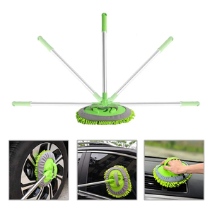Brosse à poussière pour voiture Autoway, brosse à pneus, lave-auto, manche long, construction en PP/aluminium anodisé/ABS, 120-200 cm, WANPU C6009, outil de nettoyage - Product Image 5
