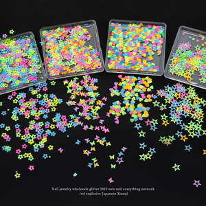 Punto mariposa brillo copos 3D Nail Art copos mariposa lentejuelas/cuento <span class=keywords><strong>de</strong></span> hadas Instagram Nail Art flor corazón - Product Image 1