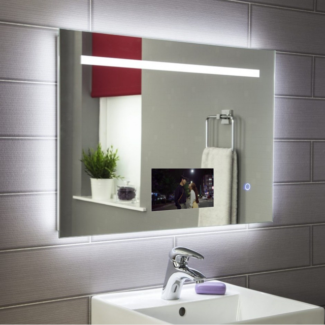 China Supplier Hot Sale IP44 Waterproof Hotel Bathroom LED Mirror TV