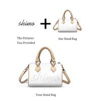 Sac à main en cuir gaufré personnalisé avec poignée supérieure, motif unique, sac à bandoulière pour femmes matures
