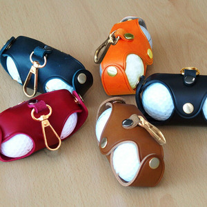 Étui de rangement vintage élégant en cuir PU pour télémètre de <span class=keywords><strong>golf</strong></span>, sac de ceinture portable personnalisé pour deux balles de <span class=keywords><strong>golf</strong></span>, idéal comme cadeau pour amis - Product Image 1