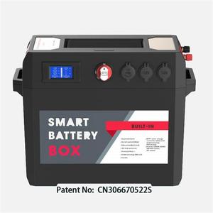Plastic Waterproof solar heavy duty 12v volt 24v portable smart abs battery Box trailer battery box with usb Inverter