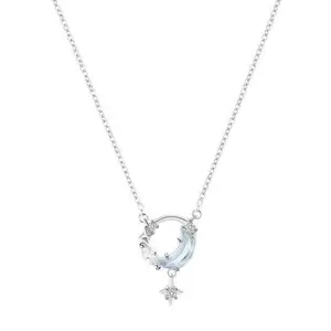 Japanese and Korean New Star Ranging Moon Necklace Chasing Dreams Star River Moon Women's Necklace Fashion Jewelry Necklace