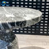 Petites tables d'appoint pour salon, table d'appoint minimaliste en marbre de luxe, meubles en pierre gris foncé, table basse d'appoint pour hôtel