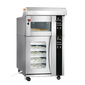 Peralatan dapur komersial kustom Oven piza kombinasi Oven kue dengan fungsi uap dan Prover