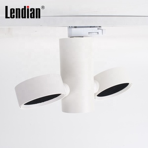 Đôi đầu LED Tracklight Trung Quốc nhà sản xuất xoay đầu đường sắt Đèn sân khấu lịch thi đấu thương mại ánh sáng theo dõi ánh sáng - Product Image 2