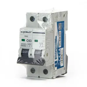 Interruptor automático en miniatura 2P, 63 A, curva C, gris - protección eléctrica, ideal para circuitos residenciales y - Product Image 2