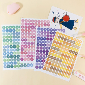Kawaii Pastel <span class=keywords><strong>Alphabet</strong></span> PVC Autocollants Décoratifs Dot Lettre Déco Feuille pour La Décoration De La Maison - Product Image 5