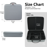 Étui étanche en EVA avec inserts divisés et fermeture éclair pour rangement de ring light, organisateur portable pour éclairage LED, personnalisable en usine OEM