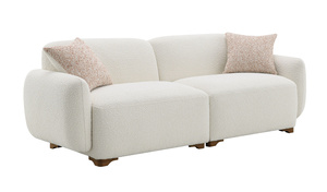 Chine Nordic Beige Boucle <span class=keywords><strong>2</strong></span> places causeuse canapé confortable Standard tissu canapé élégant ensemble <span class=keywords><strong>de</strong></span> canapé pour salon appartement - Product Image 4
