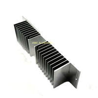 Module de dissipateur thermique en aluminium, Fin refroidisseur, panneau de refroidissement pour amplificateur, appareils à semi-conducteur, ton noir