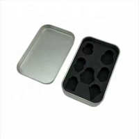 Prix de gros polyèdre 7 pièces jeu de dés métal étain étui personnalisé Rpg MDN stockage boîte à dés pour jeu de Table accessoires affichage