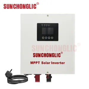 Sunchonglic inverter mppt tenaga surya, inverter gelombang sinus murni off grid 12V 1500VA 1050w mppt