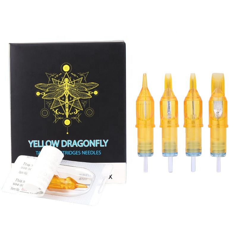 イエロードラゴンフライタトゥーカートリッジニードル 1rl 滅菌済み 20