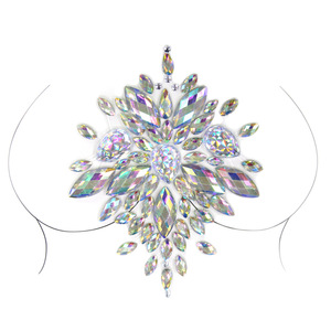 Sein bijou autocollant poitrine gemme paillettes strass <span class=keywords><strong>tatouage</strong></span> <span class=keywords><strong>temporaire</strong></span> décoration bijoux corps Art décor pâte pour cristal Festival - Product Image 3