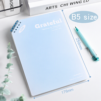 Carnet à feuilles mobiles personnalisé OEM ODM, agenda B5, journal, planificateur, PP, 60 feuilles, impression numérique, minimaliste, pour la promotion des étudiants