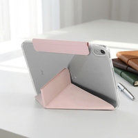 Étui de protection multi-angles en forme de Y pour tablette Apple iPad tous modèles, coque arrière transparente, fonction veille/réveil automatique pour iPad 10/11
