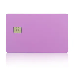 Or Rose vierge/arc-en-ciel 4442 4428 carte en métal avec fente à puce carte de crédit machine de gravure laser ébauches de carte en métal d'affaires