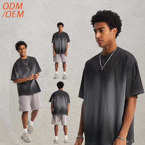 Camiseta con Logotipo Personalizado, Camiseta de Algodón Grueso para Hombre, Estilo Urbano, Holgada, con Hombros Caídos - Product Image 2