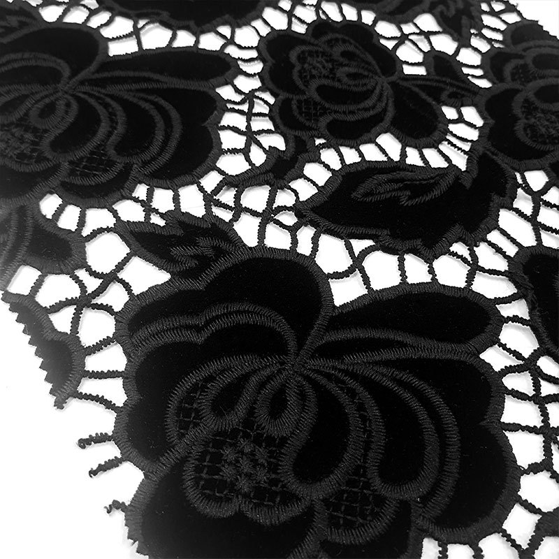 Wholesale French Lace Fabric Floral Polyester