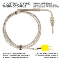 Sensor de Temperatura Termopar PT100 de Alta Precisión con Conector, Termistor Anticorrosión con Sonda de Tornillo M6
