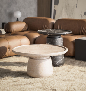 Moderno pratico tavolino laterale in <span class=keywords><strong>marmo</strong></span> <span class=keywords><strong>nero</strong></span> rotondo in <span class=keywords><strong>marmo</strong></span> <span class=keywords><strong>Marquinia</strong></span> <span class=keywords><strong>nero</strong></span> tavolini per soggiorno - Product Image 5