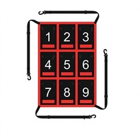Tableau de cible carré à neuf cases pour baseball/softball, numéros 1-9, modèle 01, 7 pieds, équipement d'entraînement pour lanceurs et frappeurs
