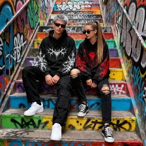 เสื้อฮู้ดดี้โอเวอร์ไซส์สไตล์วินเทจแบบสั่งทำพิเศษ ลายพิมพ์ดิจิทัล ล้างสีแบบแอซิดวอช ดีไซน์ทำเก่า น้ำหนัก 500 กรัม สำหรับผู้ชาย - Product Image 3