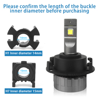 Soportes para Lámparas de Auto, Kit Delantero, Accesorios para Bombillas LED de Coche, Base de Enchufe H7, Soporte de Retención, Adaptador H1 para Faros Delanteros