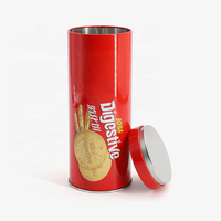 Boîte de conserve ronde en métal de qualité alimentaire boîte à biscuits et gâteaux au beurre avec couvercle pour stocker des bonbons chocolat sucre friandises boîte de conserve