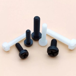Vis et écrou en <span class=keywords><strong>plastique</strong></span> chinois à tête hexagonale de couleur noir et blanc - Product Image 1