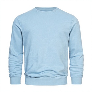 เสื้อสเวตเตอร์คอวีถักสำหรับผู้ชาย สีฟ้าอ่อน ทรงปกติ สวมใส่สบาย เป็นมิตรกับสิ่งแวดล้อม บุซับใน ผ้าฝ้าย 100% สำหรับฤดูหนาว - Product Image 1