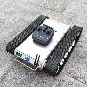 Châssis de robot mobile sur chenilles en aluminium Tins-6, plateforme de robot RC sur chenilles en caoutchouc avec une grande capacité de charge de 20 kg - Product Image 4