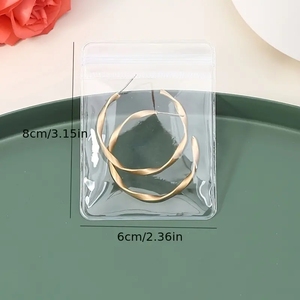 <span class=keywords><strong>2026</strong></span> Neue Günstige Transparente Reißverschlusstasche Dicke Durchsichtige Zip-Ohrring-Plastiktüte mit Reißverschluss Schmuckbeutel mit Logo - Product Image 4