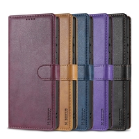 Étui portefeuille classique en cuir pour Samsung Galaxy S25 Edge Plus S24 Ultra A36 A56 A26 A06 A16 4G 5G A25 A35 A55 avec fentes pour cartes
