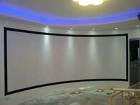 Écran de projection incurvé 180 degrés circulaire 3D argenté à gain élevé 3.8 16:9 pour cinéma maison simulateur personnalisé Telon