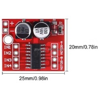 Module de commande de moteur CC 2 canaux avec inversion de sens et contrôle de vitesse PWM, double pont en H, pour moteur pas à pas Mini Victory L298N