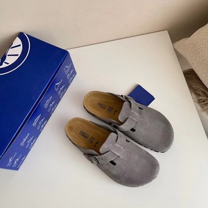 Dép xỏ ngón ngoài trời kiểu mules, dép bệt, dép Birkenstock, dép Boston bằng da thật, da lộn, đế nút chai, dép clog chắc chắn dành cho nữ - Product Image 2