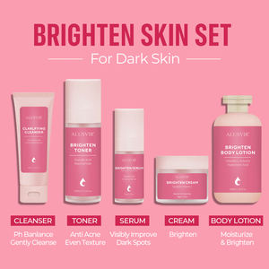 Kit de Soins Éclaircissants et Anti-Âge Marque Blanche à la Vitamine C pour Peaux Noires - Sérum et <span class=keywords><strong>Crème</strong></span> Visage pour Femmes - Product Image 4