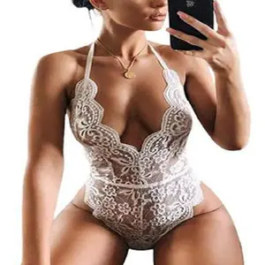 2021 Factory Wholesale 5 colors Joined Underwear Bloom Lace Backless Night Sexy Lingerie plus size women's clothing bra sets