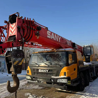 Grue sur camion Sany d'occasion économique de 75 tonnes, modèle 2020, boîte de vitesses, hauteur de levage maximale de 120 m, grue mobile stable prête à l'emploi