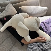 Oreiller en peluche éléphant style nordique, jouet doux et moelleux avec rembourrage en coton PP pour le confort des bébés