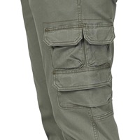 Celana Cargo Katun High Waist Custom Button Fly untuk Pria, Ringan, Santai, Potongan Lurus, OEM Celana & Trousers Pria