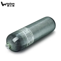 Bouteille de gaz portable en fibre de carbone 6,8 L 300 bars pour fusil à air comprimé HPA PCP, sauvetage, chasse et sports